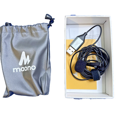 USB Lavalier Digital Microphone MAONO Model UL11 Podcasting Gaming PC Mac Phone