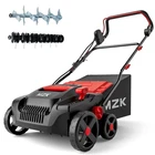 MZK 15-inch 2-in-1 Electric Dethatcher and Scarifier w/Removeable 5-Position Hei