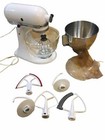 KitchenAid - K45SSDWH Classic Tilt-Head 4.5 qt Stand Mixer with 3 Attachments