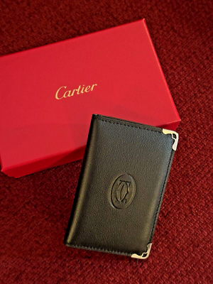 Cartier Cardholder Wallet Black Leather | NEW |Collectible