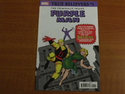 Marvel Comics True Believers #1: The Criminally Insane PURPLE MAN  (Daredevil 4)