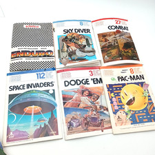 LOT de 6 notice pour jeux ATARI 2600 - Dodge 'Em Pacman Space Invaders...