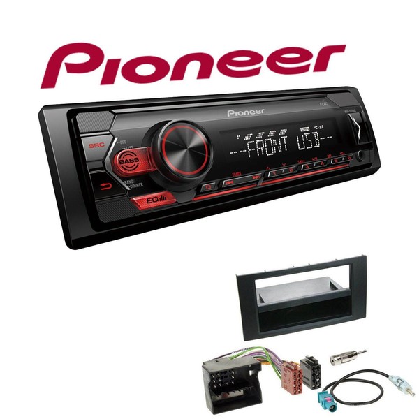 Pioneer 1-DIN Autoradio USB AUX Android Einbauset FüR Ford Focus II Anthrazit-image