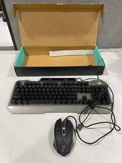 AULA Keyboard T102 104 Keys Gaming Keyboard and Mouse Combo with RGB Backlit...