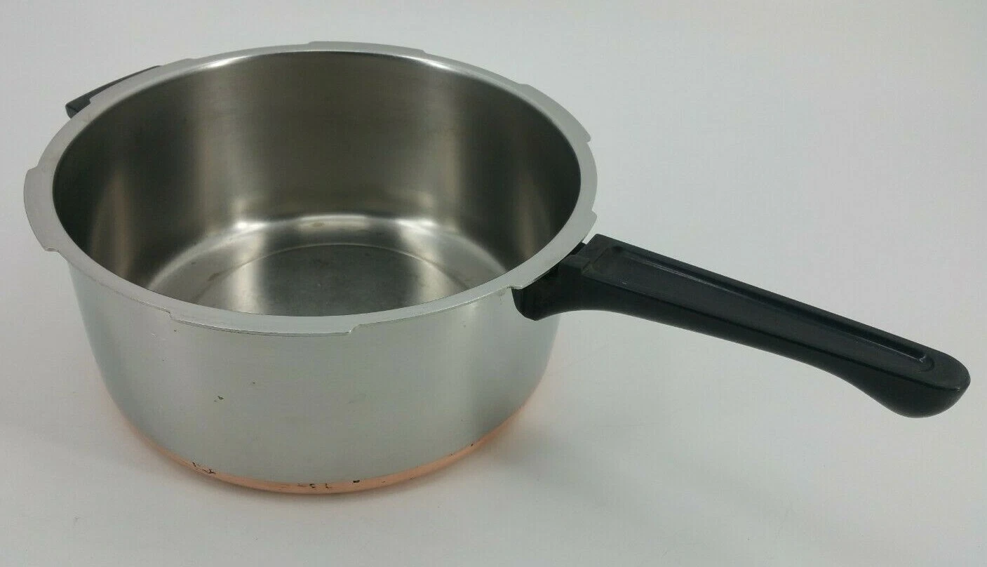 Vtg Revere Ware 602P Copper Bottom Pressure Cooker 6 Qt Pot Bottom Pan Part Rome