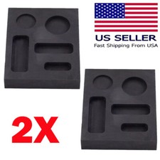 2x Gold Silver Graphite Ingot Mould Crucible For Melting Casting Refining US