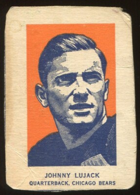 1952 Wheaties (F272-3) Johnny Lujack (portrait) Chicago Bears   Hand Cut