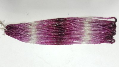 Natural Ruby Shaded Roundelle Faceted Beads 3mm to 4mm Size 13inch Long Stand