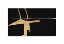 Quadro dipinto a mano su tela intelaiato Gold series46 colore oro astratto 90x40