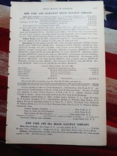 ~1892 Train Report New York And Rockaway Beach Railway Glendal Bushwick NY