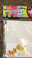 Carnival Craft Sand Art Kit "Lion  Tiger" with Bags Of Colored Sand 