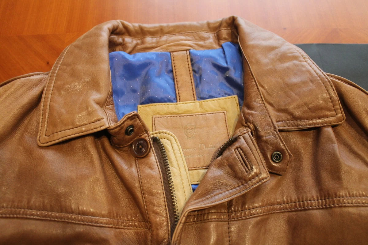 Massimo dutti leather jacket ebay discount