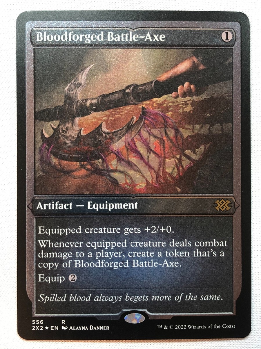 MTG Double Masters 2022 Bloodforged Battle-Axe (Foil Etched) 556