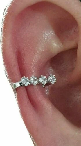 Zirkonia Clip-On Mode-Ohrschmuck