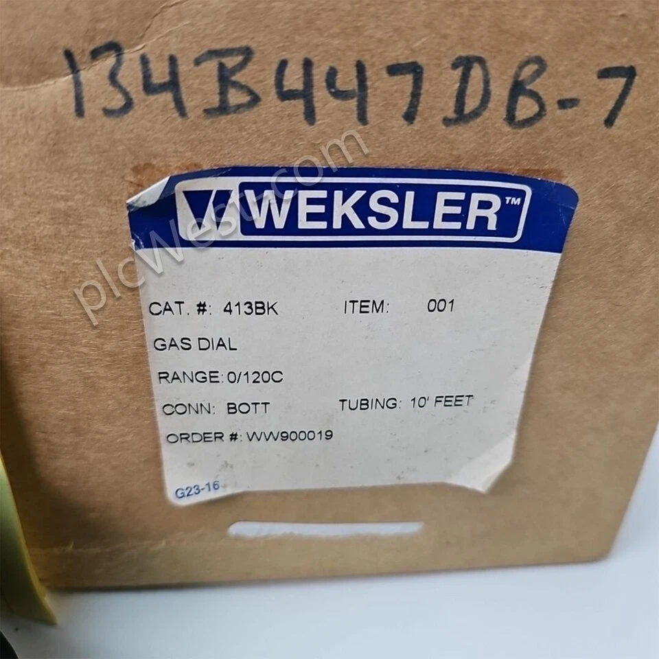 WEKSLER 413BK 0C° To 120C° Gas Actueted WW900019 - Image 3 of 4