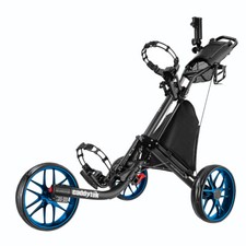 CaddyTek CaddyLite EZ-Fold Pro 3 Wheel Golf Buggy / Push Cart - Blue