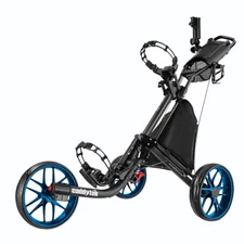 CaddyTek CaddyLite EZ-Fold Pro 3 Wheel Golf Buggy / Push Cart - Blue