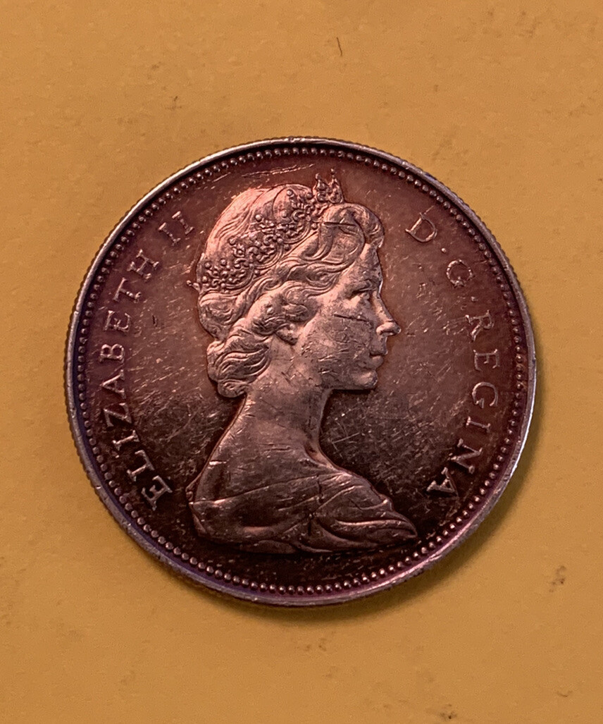 1966 Canada 1 Dollar Silver Coin Young Queen Elizabeth II 2nd