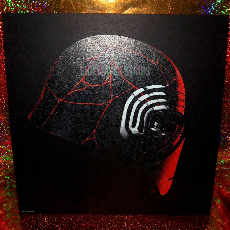 KYLO REN DAMAGED HELMET TEXTURED PRINT official Disney art deckle