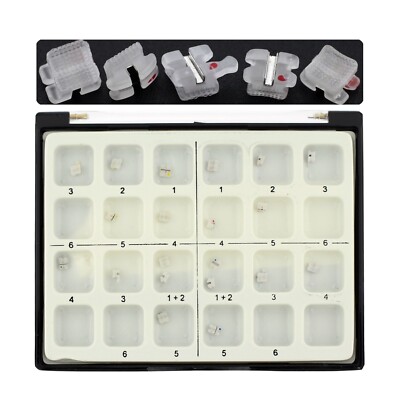 Orthodontic Ceramic Bracket Metal Slot Aesthetic Braces Roth 022 5-5 3M Clarity