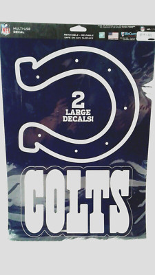 Indianapolis Colts Football Multi-Use Decals 11''x 17'' #2 Lg Auto Wall Windows