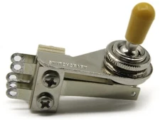 1x Switchcraft Right-angle “L-Type” 3-Way Toggle With Amber Switchcraft Tip