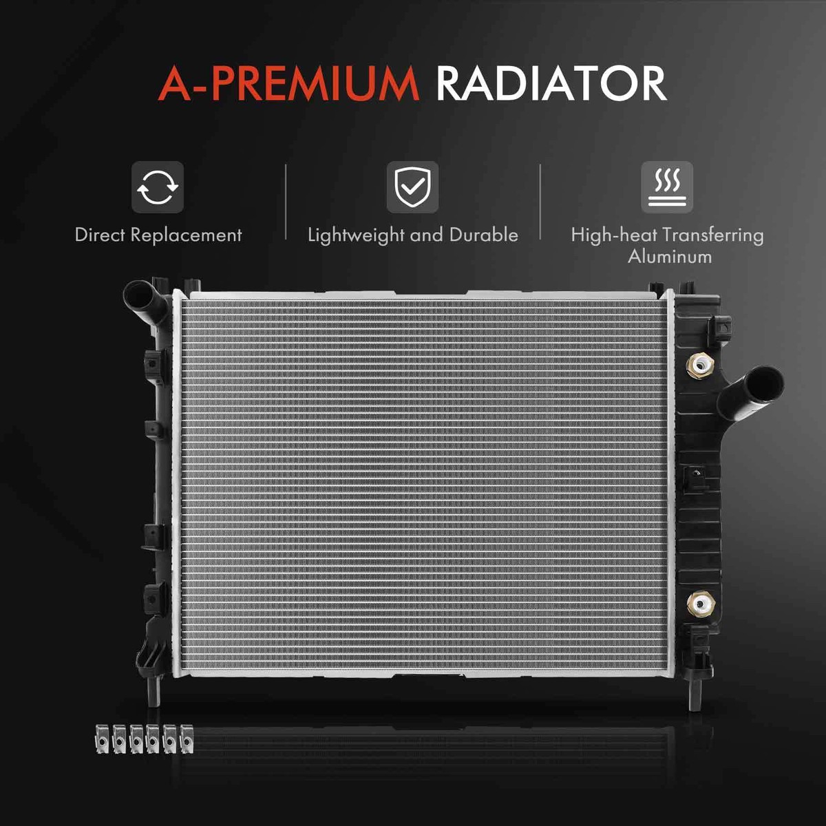 A-Premium Ventilateur De Refroidissement De Radiateur De Moteur Compatible Avec Dodge Durango 2000-2003, Dakota 2000-2004, 2,5 L, 3,9 L, 4,7 L, 5,2 L, 5,9 L, Remplace # 52028939AA, 52028939AB