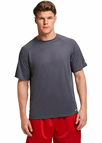 RUSSELL ATHLETIC T-Shirt Men's Size M DRI POWER Training Gray Mesh Crew Neck