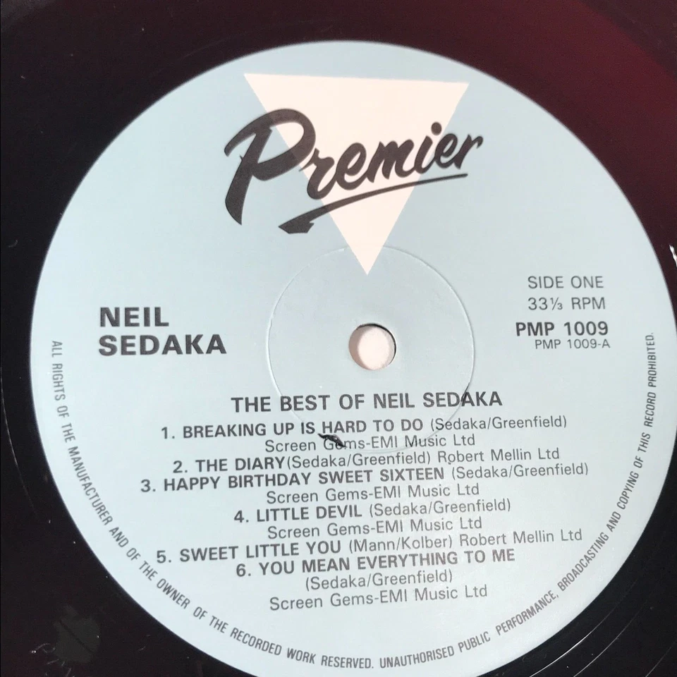 The Best Of Neil Sedaka 1987 UK Vinyl LP Greatest Hits Stairway To Heaven - Image 4 of 4