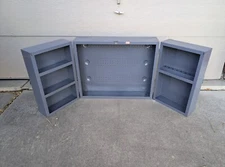 Edsal Industrial Steel Metal Wall Tool Box Work Shop Locker Cabinet w Doors A