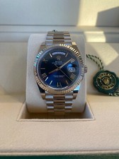 ROLEX 18K WHITE GOLD PRESIDENT DAY DATE 40 228239 C. 2025 Blue Roman Dial 40mm 3