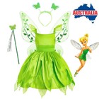 Kids Girls Tinkerbell Fairy Pixie Fancy Dress Princess Cosplay Costume Outfit AU