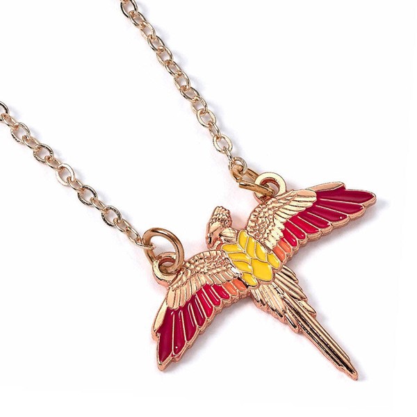 Harry Potter Halskette Rosegold Vergoldet Fawkes-image