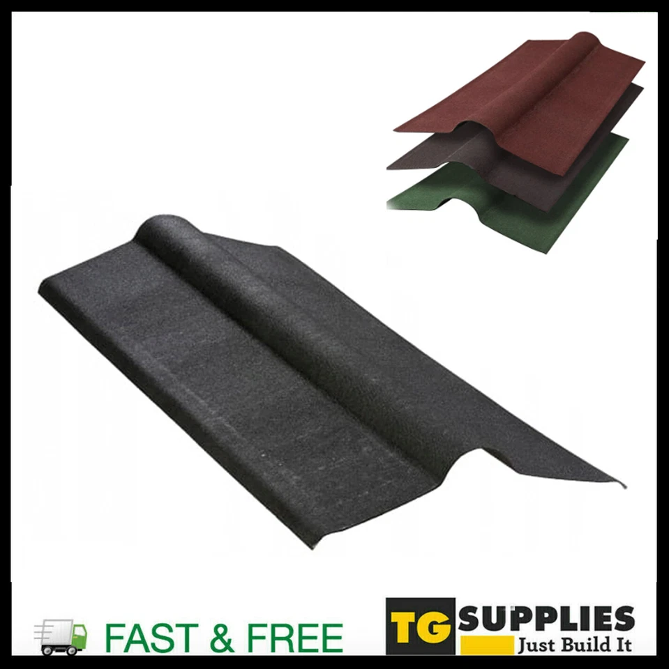 TG SUPPLIES Ridge Cap For Corrugated Bitumen Roofing Sheets Fits Onduline, Gutta, Coroline