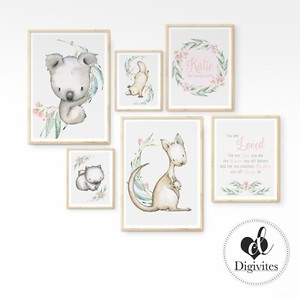 australian animal nursery prints