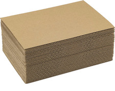 25-Pack All sizes Cardboard Sheets -1/8 Inch Thick Flat Corrugated Inserts for