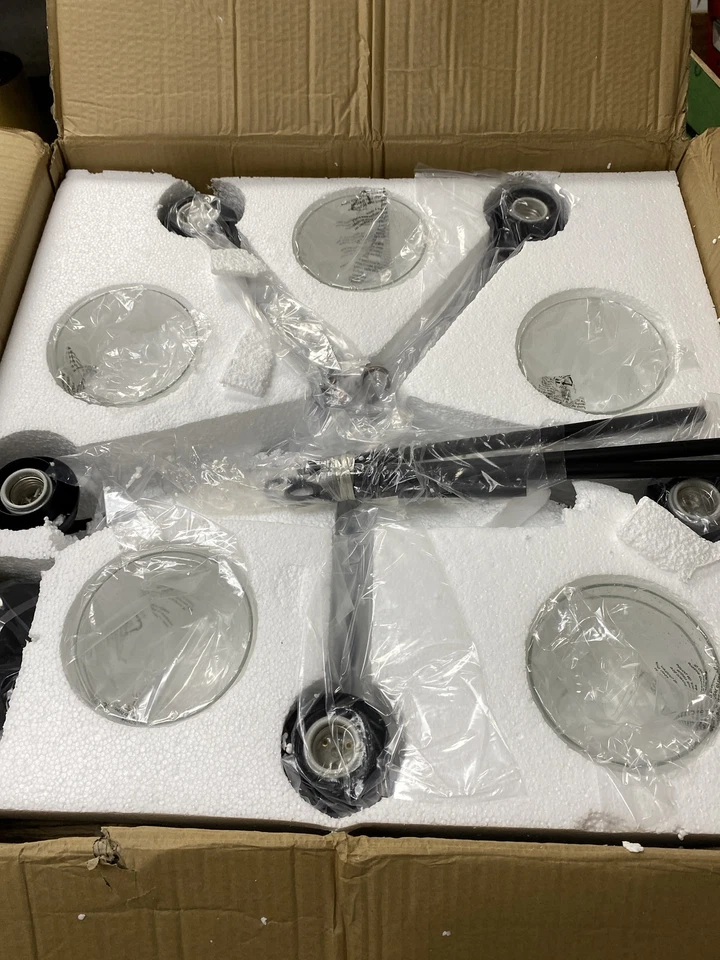 Lámpara de araña Maxim 12266CDBK Acadia 5 luces 26" de ancho - negra Foto 3 de 3