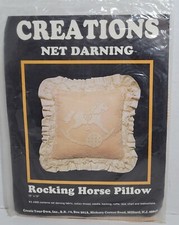 Vintage Creations Net Darling Rocking Horse Pillow Kit New