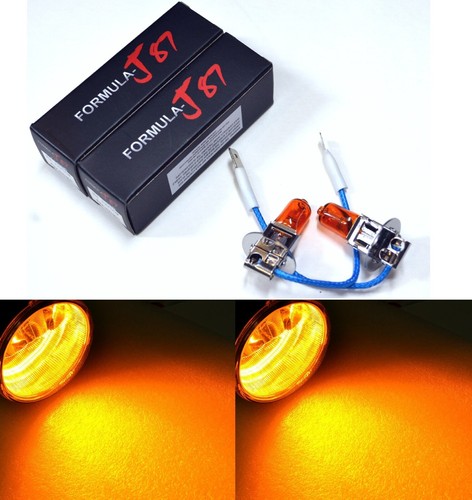 Halogen H3 100W Orange Amber Two Bulbs HeadLight High Beam Replacement Lamp Bike - 第 1/13 張圖片