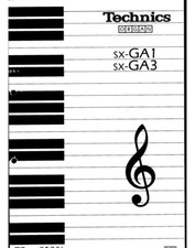 Technics SX-GA1 SX-GA3 Keyboard Owners Instruction Manual Reprint