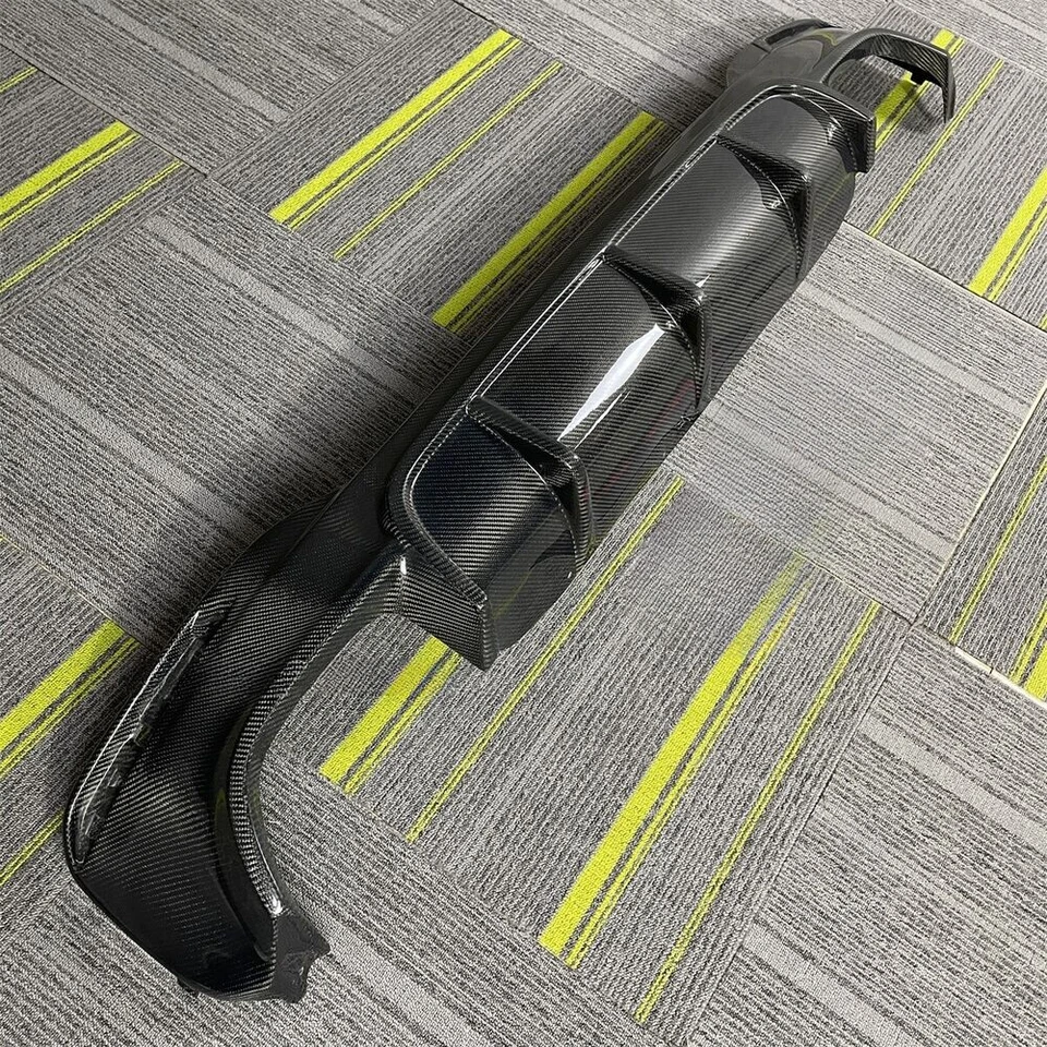 Real Carbon Fiber Rear Bumper Diffuser Fits BMW 5 Series G30 G38 M540i 2018-2022 Foto 4 de 4