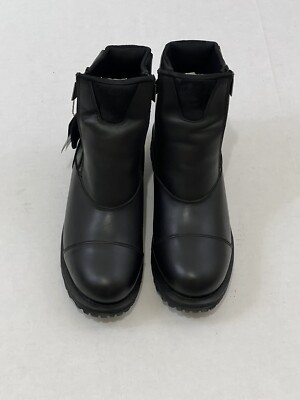 Milwaukee Leather Men\'s Black Leather Clean Laceless Boots w Double Zipper SZ 13 Milwaukee Leather MBM102 Men main image 3