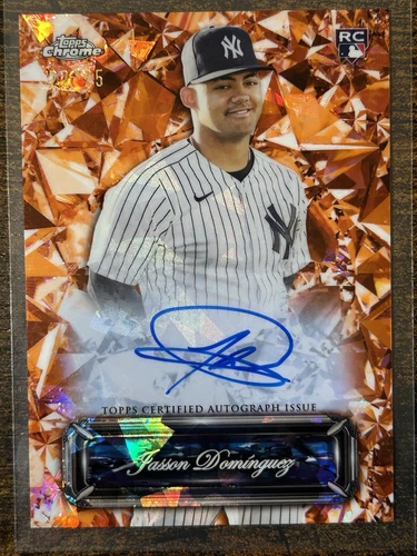 2024 Topps Chrome Sapphire Jasson Dominguez /25 Selections Orange AUTO RC Rookie