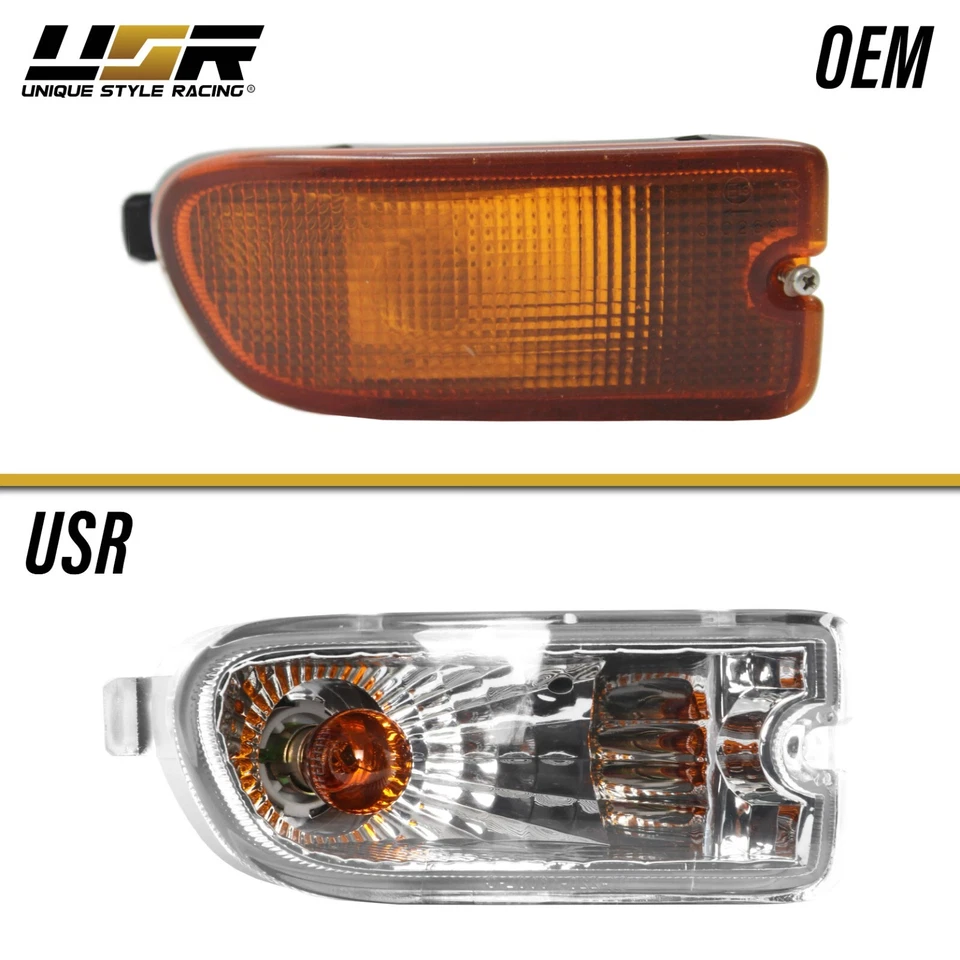 Chrome Crystal Clear Front Bumper Signal Lights For 99-01 Subaru Impreza 2.5RS Foto 3 de 4