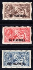 MOMEN: BRITISH LEVANT SG #48-50 1921 MINT OG H £92 LOT #67394*