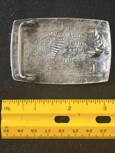 Vintage Honanie Watson Silver Belt Buckle #km - Picture 2 of 3