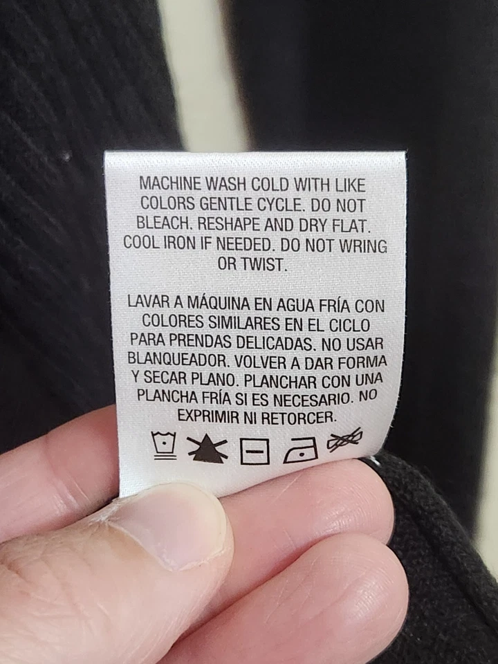 Cárdigan Covington Frente Abierto Negro Manga Larga Mujer Talla Grande Foto 4 de 4