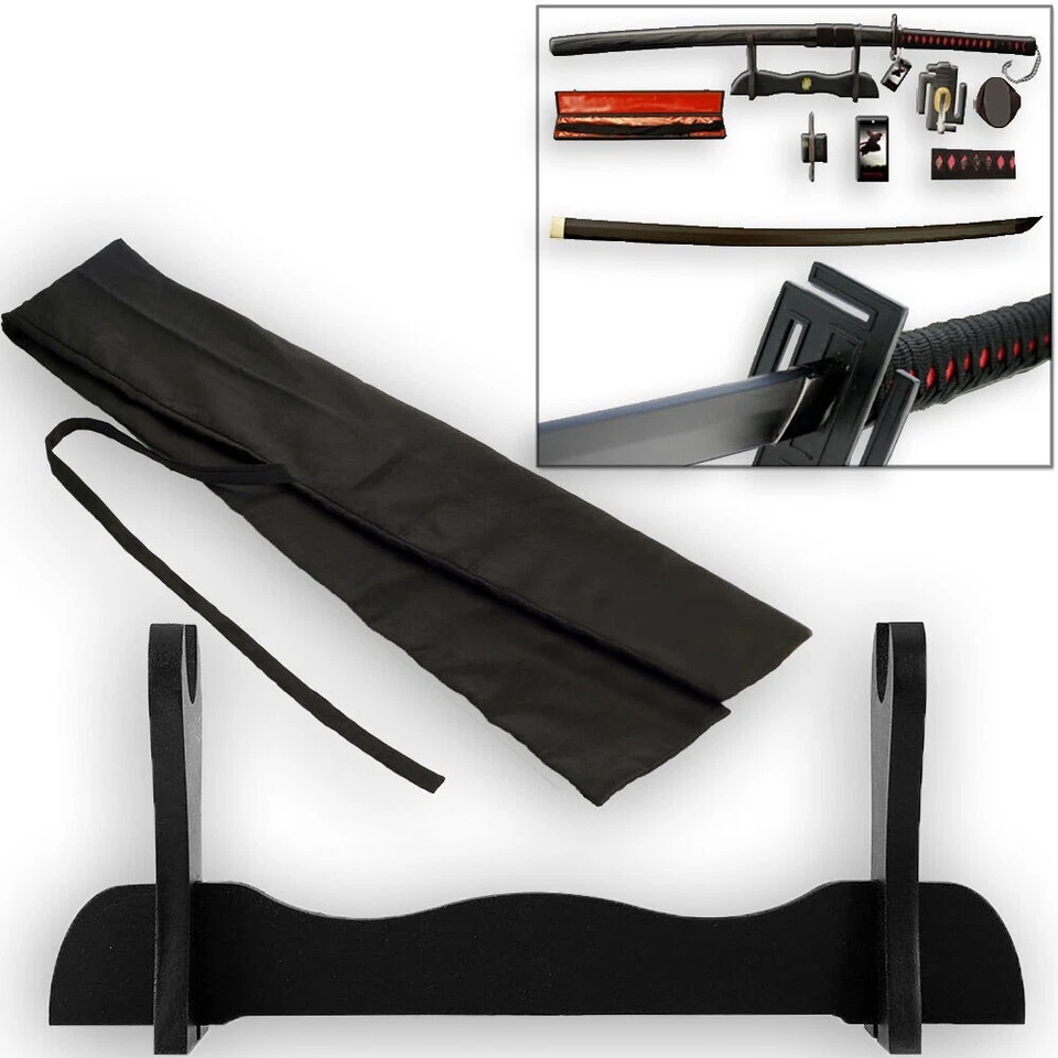 Espada Tensa Zangetsu Funcional Ichigo Kurosaki Katana 1045 HC Acero FULL TANG Foto 2 de 4