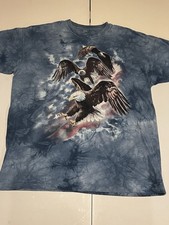 Tie Dye 2XL The Mountain - Eagles and US Flag shirt Made In USA