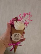 Handgefertigter Kerzen Blumenstrauß Rose aus...